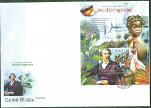 GUINEA BISSAU 2013 200th BIRTH ANNIVERSARY OF DAVID LIVINGSTONE S/S  FDC