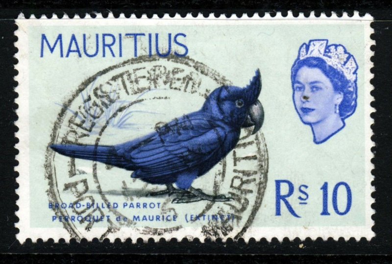 MAURITIUS 1965 10 Rupees High Value from Birds Issue SG 331 VFU
