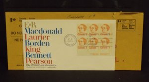 15519   CANADA   FDC # 586-591, 593     w Cda Post Envelopes