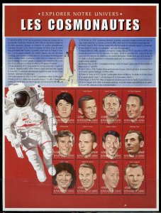 GUINEA COSMONAUTS/ASTRONAUTS OF TWELVE  SHEET MINT NH