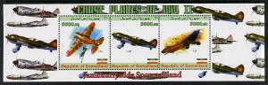 Somaliland 2011 Chase Planes of WW2 #01 perf sheetlet con...