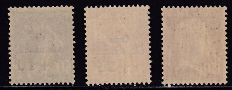France 1929 Semi-Postal set Complete (3) Sower Type Overprinted  F/VF/NH(**)