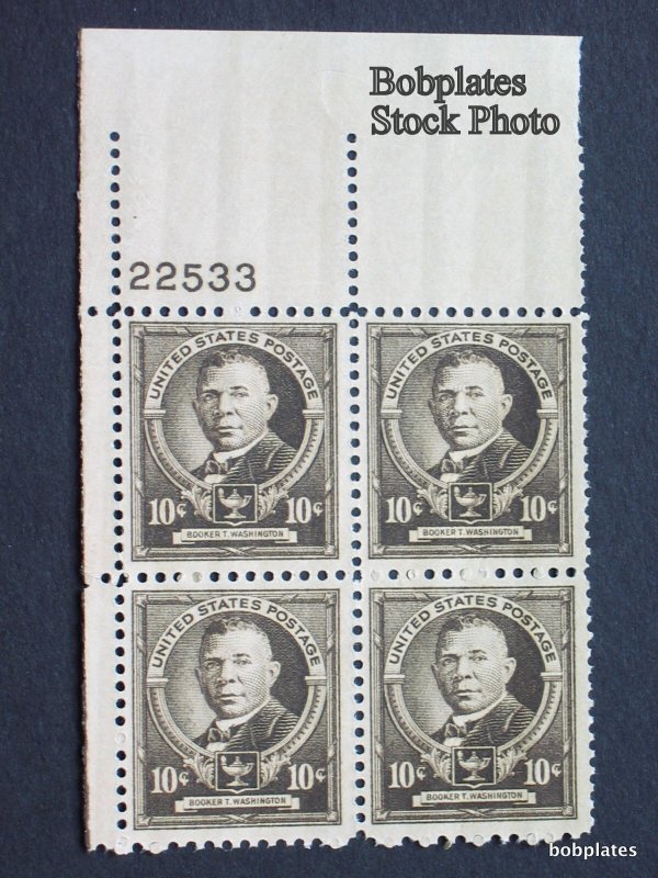 BOBPLATES #873 BT Washington Plate Block FVF MNH CV=$22.5~See Details for #s/Pos