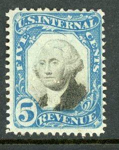 USA 1871 Washington 5¢ Documentary Revenue Sc R107 Unused V720