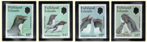 FALKLAND ISLANDS 1986 Rockhopper Penguins; Scott 450-53, SG 532-35; MNH