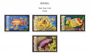 COLOR PRINTED ISRAEL 2000-2010 STAMP ALBUM PAGES (68 illustrated pages)