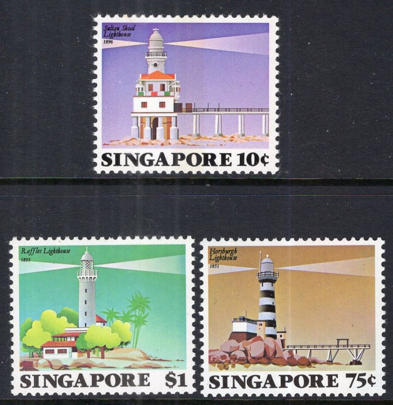 Singapore 397-399 Lighthouses MNH VF