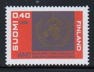 Finland Sc 456 1968 World Health Organization stamp mint NH