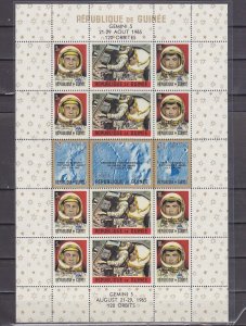 Guinea, Scott cat. 387a. American Astronauts sheet of 15. ^