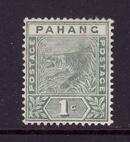 Malaya Pahang-Sc#11-unused hinged 1c green Tiger-1892-5-