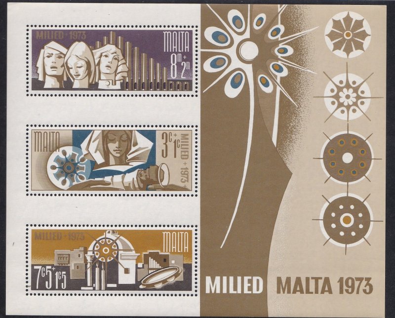 Malta # B15a, Christmas, Souvenir Sheet., Mint NH, 1/2 Cat..