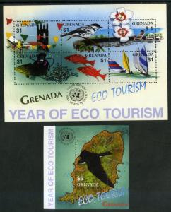 GRENADA 3263-3264 MNH S/S SCV $19.00 BIN $5.50 BIRDS