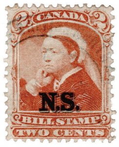 (I.B) Canada Revenue : Nova Scotia Bill Stamp 2c