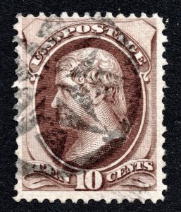 US 1870 10¢ Jefferson stamp #150 Used CV $32.50