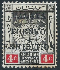 Malaya - Kelantan, Sc #3a, 4c MH