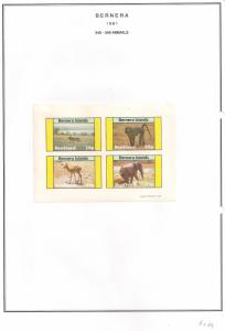 SCOTLAND - BERNERA - 1981 - Animals (3) - 4v Imperf Sheet - MLH