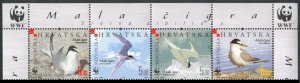 2006 Croatian Republic / Hrvatska 774-777strip WWF / Birds 5,50 €