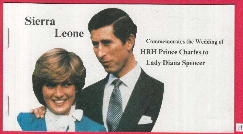 XG-Y032 SIERRA LEONE IND - Lady Diana, 1981 Charles, Royal Wedding MNH Booklet