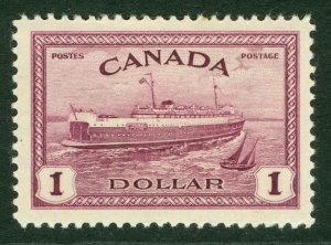 SG 406 Canada 1946. $1 purple. A fresh mounted mint example CAT £30