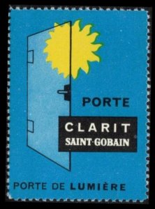 FRANCE, SAINT-GOBAIN PORTE CLARIT MNH POSTER STAMP / CINDERELLA