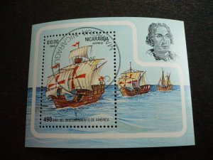 Stamps - Nicaragua - Scott# C1030 - CTO Souvenir Sheet