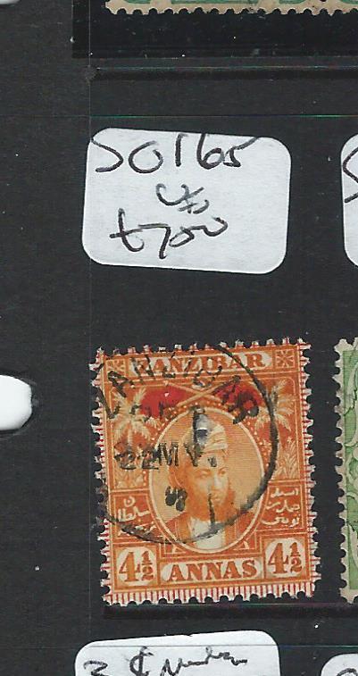 ZANZIBAR (P1601B) SULTAN 4 1/2A SG 165 SON CDS VFU