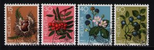 Switzerland B418-B425 used stamps superb cancels nuts berries Pro Juventute (2)