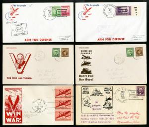 US Collection of 50 WWII Stamp Covers