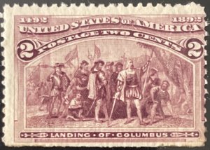 Scott #231 1893 2¢ Columbian Landing of Columbus MNH OG