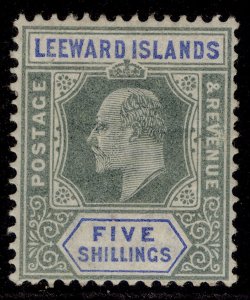 LEEWARD ISLANDS EDVII SG28, 5s green & blue, M MINT. Cat £70.