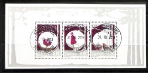 Denmark, Postage Stamp, #1657 Used, 2013 Skating, Bird