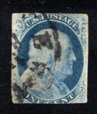 US #24   F/VF, Used, Good Color, Perfs. Trimmed, CV $37.50  ......   6783758