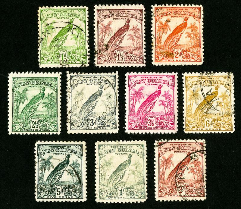 New Guinea Stamps # 31-41 VF Used Set of 11 Scott Value $141.00