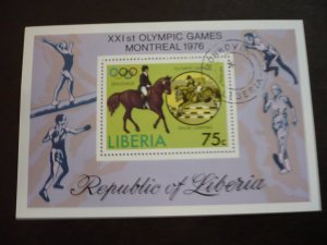 Stamps - Liberia - Scott# C211 - CTO Souvenir Sheet