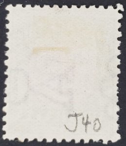 Australia, Scott # J40, F used, short perfs at left