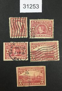 US STAMPS #367,370-373 USED $115 LOT #31253