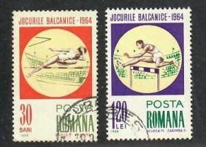 Romania; Scott 1654, 1657-1658; 1964; Precanceled; NH