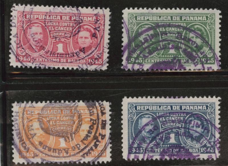 Panama  Scott RA15-18  Used 1945 Postal Tax set