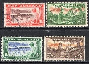 Thematic stamps NEW ZEALAND 1946 & 8 HEALTH 678/9 & 696/7 used