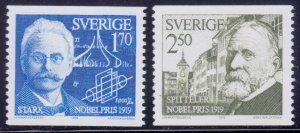 Sweden, 1979, Nobel Prize Winners 1919, #1311-1312, MNG,++