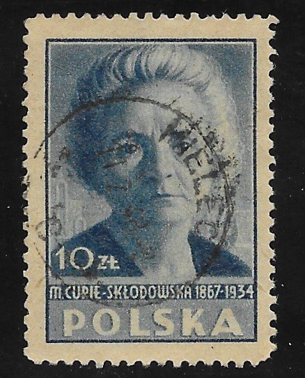 Poland # 410   Madame Curie   1947  (1)    VF Used