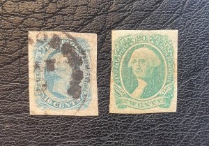*US Confederate Stamps #12 and #13
