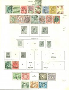 collection on pages EO: Great Britain Edward VII to George VI CV $1300