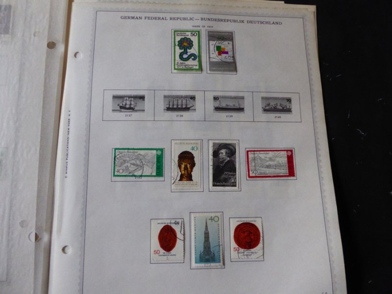 Germany 1971-1980 Stamp Collection on Album Pages