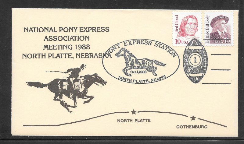 #2177 NAT. PONY EXPRESS MEETING NORTH PLATTE NE.  STA. OCT/1/1988 (A1304)