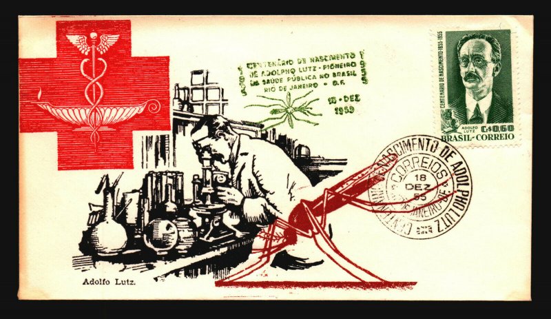 Brazil 1955 Adolfo Luts FDC / Nice Cachet / UA - L3639