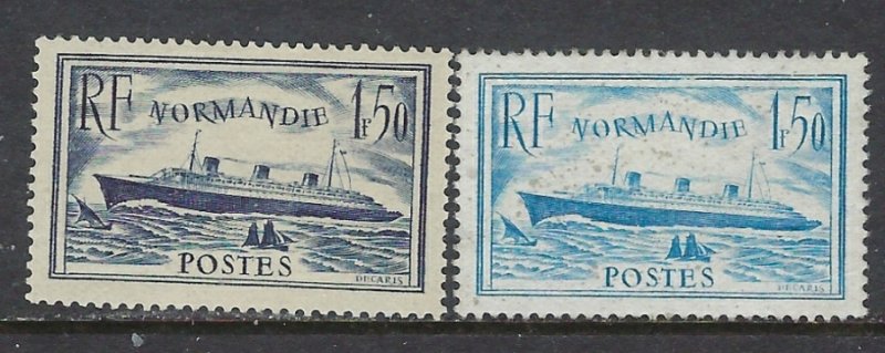 France 300 and 300a MLH 1935 issue some spots on 300a (ap7248)