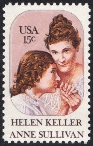 SC#1824 15¢ H. Keller/A. Sullivan Single (1980) MNH