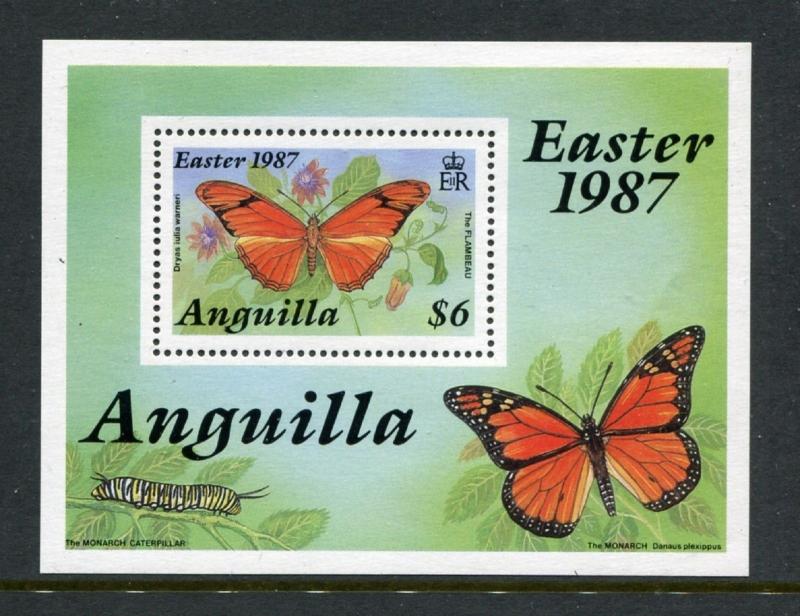 Anguilla 708-712, MNH, Insects Butterflies 1987 SCV-$44.00. x23813