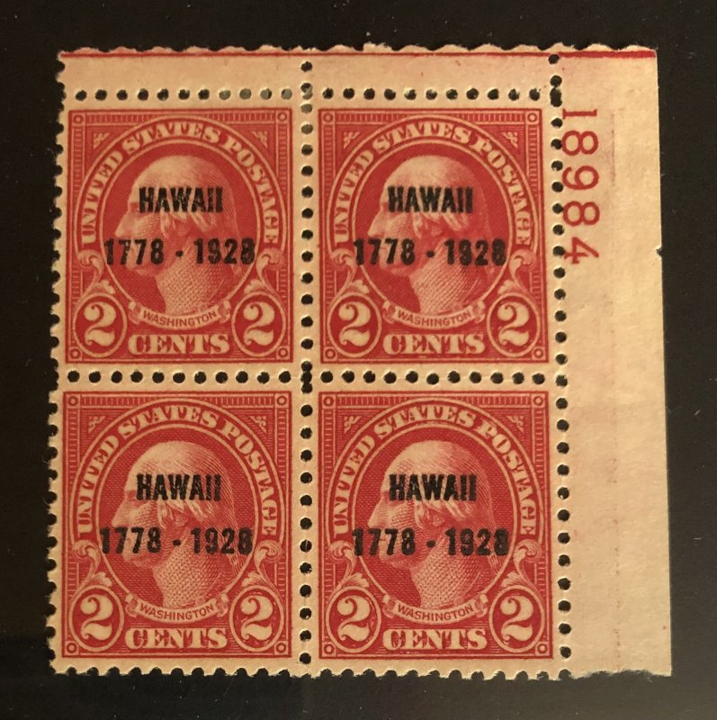 US 647 Plate Block MH